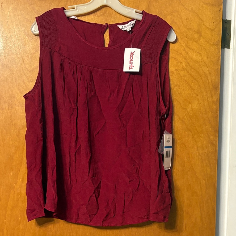 NWT Nanette Lepore Sleeveless Red Blouse